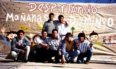 Santiago del Cile, Cile  18 settembre 2003 Giovani del centro Valdocco per il recupero dalla tossicodipendenza.