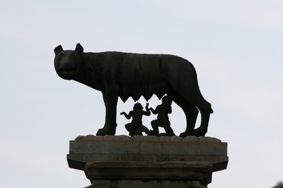 Lobita con Rmulo y Remo, en el Campidoglio, Roma.