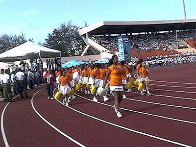 Santo Domingo, Repubblica Dominicana  4 marzo 2004  Cerimonia dapertura della IX edizione dei Juegos Nacionales Salesianos Don Bosco 2004 a cui partecipano 4200 atleti provenienti dalle opere salesiane della Repubblica Dominicana.