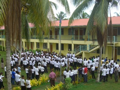 Honiara, Isole Salomone  marzo 2007  Via Crucis presso il Don Bosco Technical School di Honiara.