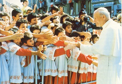 Giovanni Paolo II - in visita a Colle Don Bosco(AT), 1988.