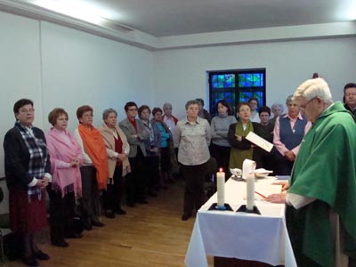 Madrid, Spagna  19 gennaio 2008  Celebrazione Eucaristica durante lincontro annuale dei rappresentanti dei vari gruppi della Famiglia Salesiana di Madrid svoltosi in occasione della presentazione della Strenna 2008 del Rettor Maggiore. 
