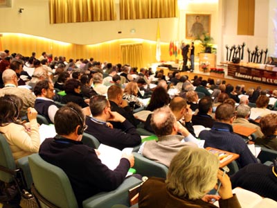 Roma, Italia - 17 gennaio 2008 - La platea degli oltre 300 partecipanti alla XXVI edizione delle Giornate della Famiglia Salesiana.
