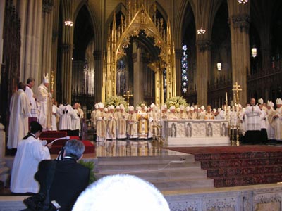 New York, Stati Uniti – 19 aprile 2008 - Celebrazione Eucaristica presieduta da Benedetto XVI nella Cattedrale di St. Patrick.