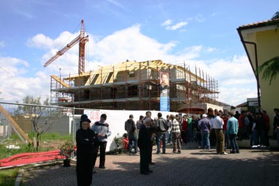 Udine, Italia - 24 aprile 2008 - La nuova casa-famiglia in costruzione al Bearzi.
