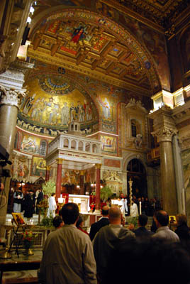 7 aprile 2009 - Veglia di preghiera ecumenica nella Basilica di Santa Maria in Trastevere.