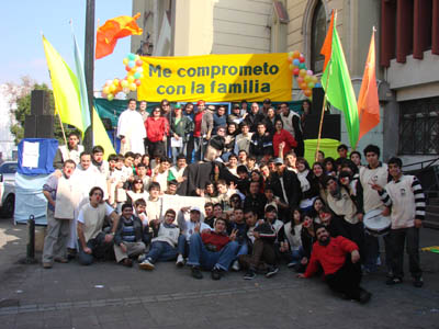 21 agosto 2009 - Anche studenti e professori dell`Istituto salesiano "San Parizio" tra i 40.000 partecipanti alla "Marcia della solidarietà".