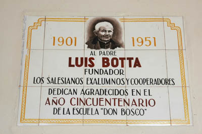 Febbraio 2010 - Targa commemorativa di don Luigi Botta, Fondatore dell`Istituto.
