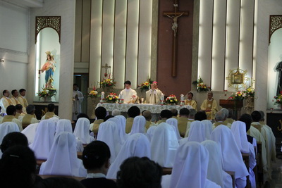 Bangkok - Feb 4,2011 - The installation ceremony for the new Provincial of St Paul Province ,THA (Fr Paul Prasert Somngam)