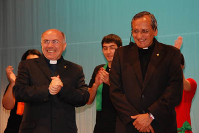 16 aprile 2010 - Don Pasquale Martino, Ispettore dell`Italia meridionale (IME), e Don Pascual Chvez, Rettor Maggiore.
