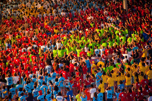 17 agosto 2011 - Giovani del Movimento Giovanile Salesiano radunati presso lopera salesiana di Atocha.