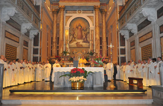 20 gennaio 2012 - Celebrazione Eucaristica presieduta da don Pascual Chvez, Rettor Maggiore, nella Basilica del Sacro Cuore.