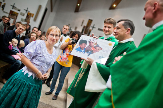 12 agosto 2012 - Eucaristia per i 15 anni di "Młodzi Światu" (SWM) con don Marek Chrzan