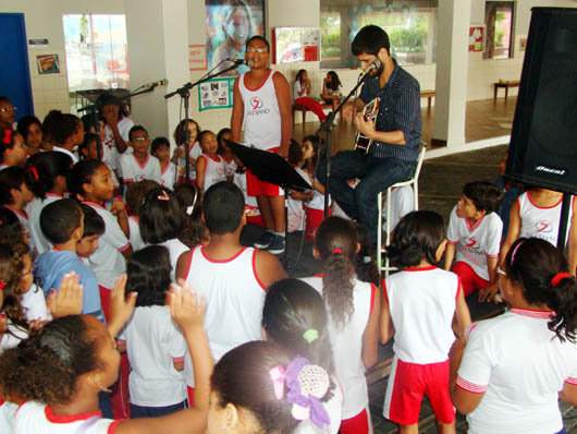 29 agosto 2012  Gli alunni delle classi elementari di 3,4 e 5 del collegio salesiano Dom Bosco durante lattivit musicale Pastorale in Concerto.