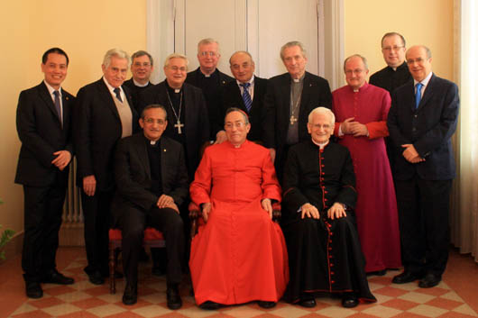 19 marzo 2013  Incontro fraterno presso la comunit salesiana del Vaticano in occasione dell`inizio ufficiale del pontificato di Papa Francesco e della festa di San Giuseppe. Presenti allincontro don Pascual Chvez, don Adriano Bregolin, il cardinale Oscar Andrs Rodrguez Maradiaga, il cardinale Raffaele Farina, mons. Mario Toso, mons. Adrianus van Luyn, mons. Enrico dal Covolo.