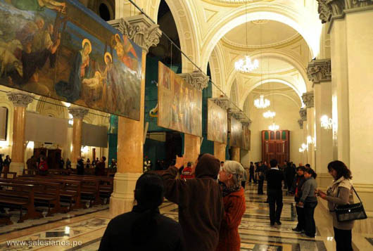 Esposizione di tele del pittore italiano Giuseppe Cassioli all’interno della Basilica di Maria Ausiliatrice.