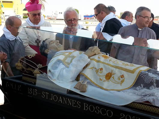 10 settembre 2013 - Peregrinazione dell`urna di Don Bosco in Terra Santa.