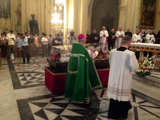 10 settembre 2013 - Peregrinazione dell`urna di Don Bosco in Terra Santa.