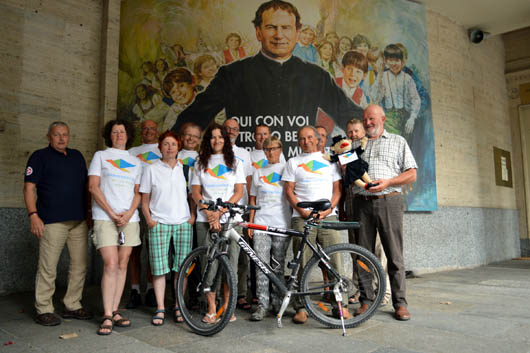 8 settembre 2013 – Conclusione del Pellegrinaggio Ciclistico di Pace 2013, con l’arrivo a Colle Don Bosco.