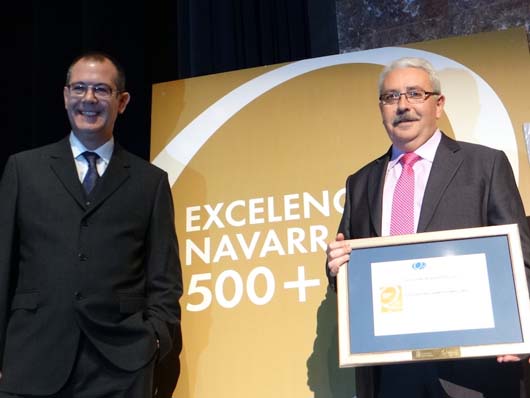 19 novembre 2013 - Consegna del riconoscimento i Salesiani di Pamplona hanno ottenuto la riconferma del “Sello de Oro” per l’Eccellenza Europea 500+