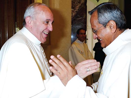 Incontro di Papa Francesco con Don Pascual Chávez, Rettor Maggiore. Servizio fotografico de "L`Osservatore Romano".