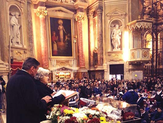 7 febbraio 2014 - L`urna di Don Bosco e nipote della miracolata Caterina Lanfranchi Pilenga.
