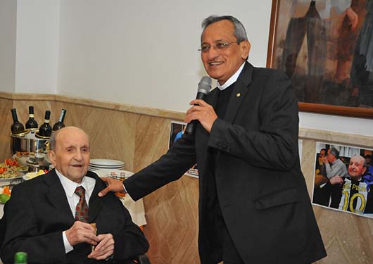 28 febbraio 2014 - Celebrazione del 102° compleanno del salesiano coadiutore sig. Egidio Brojanigo.