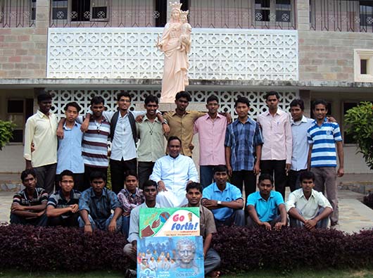 Marzo 2014  Raduno del gruppo missionario del Don Bosco Philosophate di Karunapuram, appartenente allIspettoria di Hyderabad.