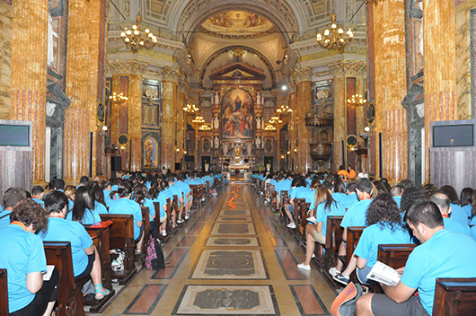 6 Agosto 2014 - Campobosco 2014, messa del Rettor Maggiore nella Basilica di Maria Ausiliatrice