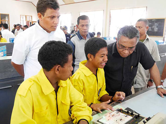 18 luglio 2015 - Visita del Presidente della Repubblica Democratica di Timor Est, on. Rui Maria de Araujo, all`Istituto Tecnico Don Bosco di Fatumaca
