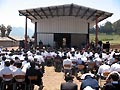 Catemu, Cile - settembre 2007 - Inaugurazione di un nuovo laboratorio, 60 metri per 10, attrezzato con macchinari per la produzione del vino nella scuola agricola salesiana.