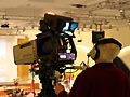 Roma, Italia - 18 gennaio 2008 - Un operatore TV della di Missioni Don Bosco durante le riprese delle Giornate della Famiglia Salesiana.
