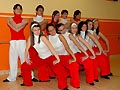 Torino, Italia - febbraio 2008 - Alcuni ballerini durante le prove del musical su Don Bosco dal titolo Andiamo ragazzi.