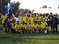 Roma, Italia  24 febbraio 2008 - La squadra di calcio Don Bosco che ha partecipato alla Clericus Cup accompagnata dal suo allenatore don Juan Luquero.