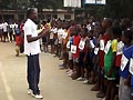 Lom, Togo  23 febbraio 2008 - Competizione podistica svoltasi presso la Maison Don Bosco, a cui hanno partecipato i giovani della parrocchia salesiana Maria Auxiliadora.