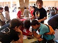 Valencia, Spagna  12 aprile 2008  Prova di abilit matematica effettuate dai giovani partecipanti alla quarta edizione del Matebosco, svoltasi presso il collegio salesiano San Juan Bosco.