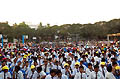 3 febbraio 2009 - Una parte degli oltre 10 mila giovani intervenuti al 75° anniversario dell`Ispettoria (INM).