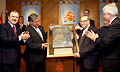 31 gennaio 2009 - Sig. Antonio Pastor, salesiano coadiutore (a destra), riceve il riconoscimento ufficiale di Figlio Adottivo della Citt.