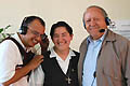 17 luglio 2009 - Padre Eugenio Amezquita, dellOrdine dei Francescani Secolari, sr. Gabriela Murgua, fma, e don Joaqun Gmez, sdb, inaugurazione Radio Cristo Joven.