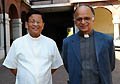 22 maggio 2010 - Mons. Charles Maung Bo, S.D.B., arcivescovo di Yangon, mons. mons. Thomas Menamparampil, S.D.B., arcivescovo di Guwahati. Incontro vescovi salesiani.