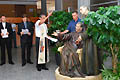 16 giugno 2010 - Don Pascual Chávez benedice la statua di Don Bosco e Don Rua, realizzata dai fratelli Kruczek.