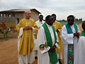 4 marzo 2011 - Don Guillermo Basaes, Regionale per lAfrica-Madagascar, cerimonia di posa della prima pietra del Santuario Maria Ausiliatrice.