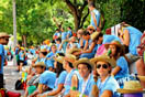 20 agosto 2011 - Giovani del Movimento Giovanile Salesiano, presso il Colegio di Carabanchel, in attesa della Veglia di Cuatro Vientos