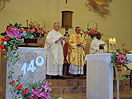 5 agosto 2012 - Don Pascual Chvez, Rettor Maggiore, e don Adriano Bregolin, suo Vicario, alla celebrazione per il 140 di Fondazione dell`Istituto delle Figlie di Maria Ausiliatrice