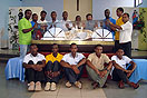Agosto 2012 - I novizi e la comunit formatrice attorno all`urna di Don Bosco