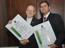 3 aprile 2013 - Don Giulio Boffi (a sinistra) e don Paulo Fernando Vendrame dell’Ispettoria di Brasile-Campo Grande (BCG), hanno ricevuto un riconoscimento da parte del Consiglio comunale di Cuiabá.