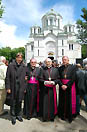 26 maggio 2013 - Da sinistra: mons. Lubomir Zak, mons. Enrico dal Covolo, S.D.B., mons. Orlando Antonini, mons. Stanislav Hocevar, S.D.B.
