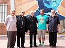7 Luglio 2013 - Da sinistra a destra: don Gesuino Monni, mons. Enrico dal Covolo, il card. Raffaele Farina, don Vittorio Pisu e il Direttore e Parroco don Angelo Passari. 
