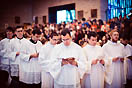 13 ottobre 2013 - novizi e teologi durante la celebrazione eucaristica.
