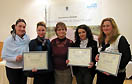 27 dicembre 2012 - Drita, Arjeta, Stela, Zina e Gjystina, coinvolte nei progetti dell’ONG salesiana “Volontariato per lo Sviluppo” (VIS) nel Nord Albania, hanno ottenuto il riconoscimento di “Imprenditrici di successo nelle zone rurali”.